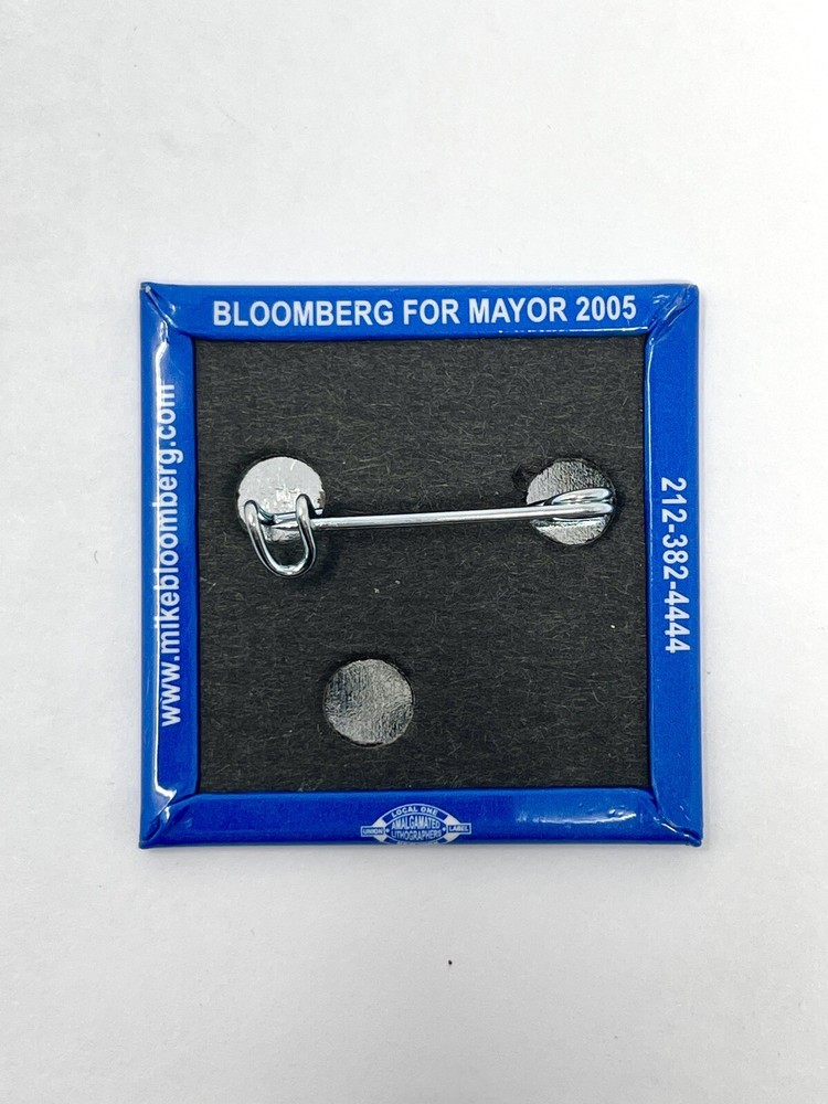 Mike Bloomberg For NYC Mayor 2005 Campaign Pinback Button