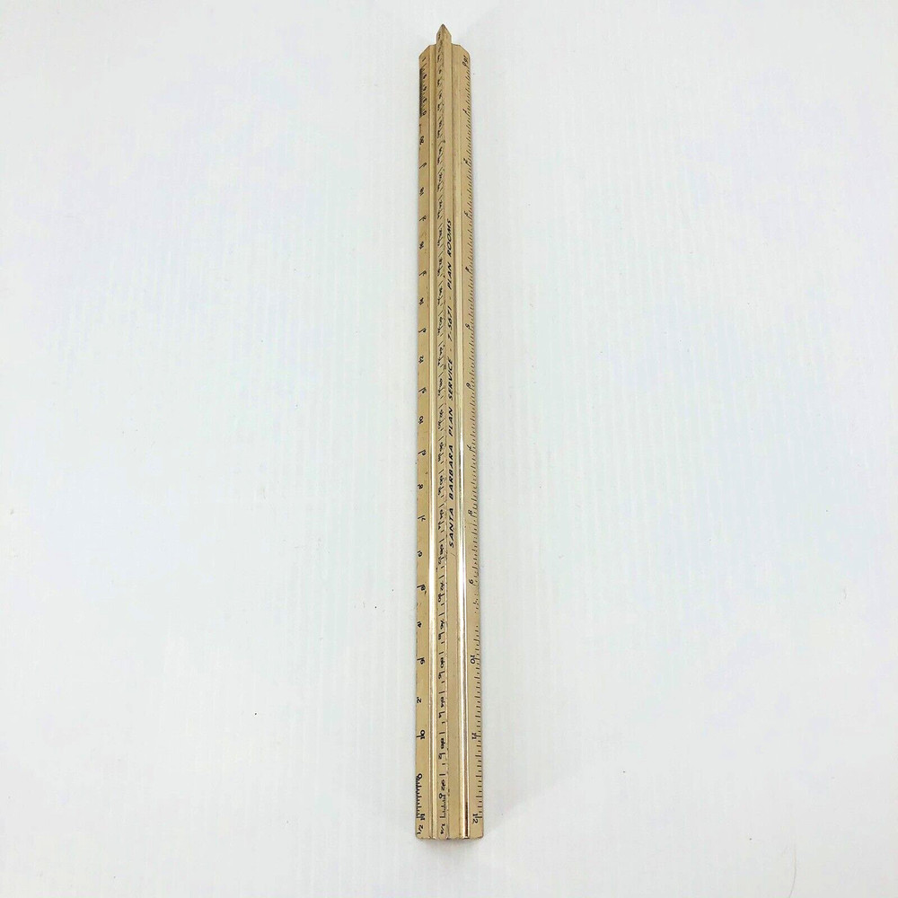 Advertising Metal 12" Triangular Architectural Ruler Santa Barbara Plan Service
