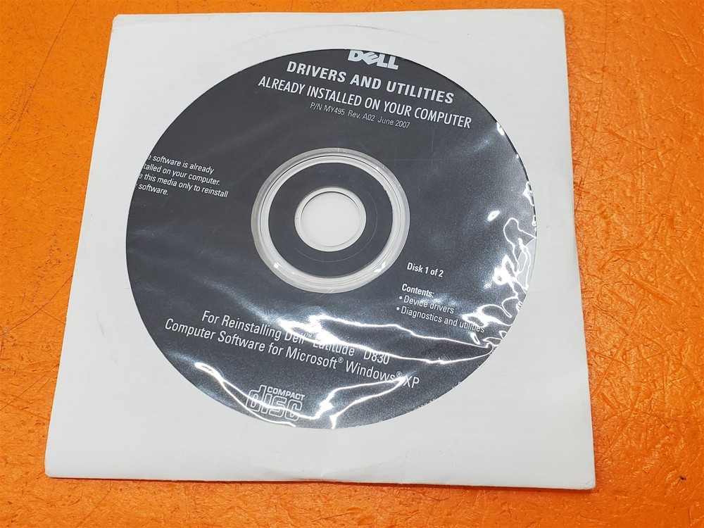 ⭐️⭐️⭐️⭐️⭐️ Dell Drivers & Utilities Disk 1 of 2 Windows XP Latitude D830