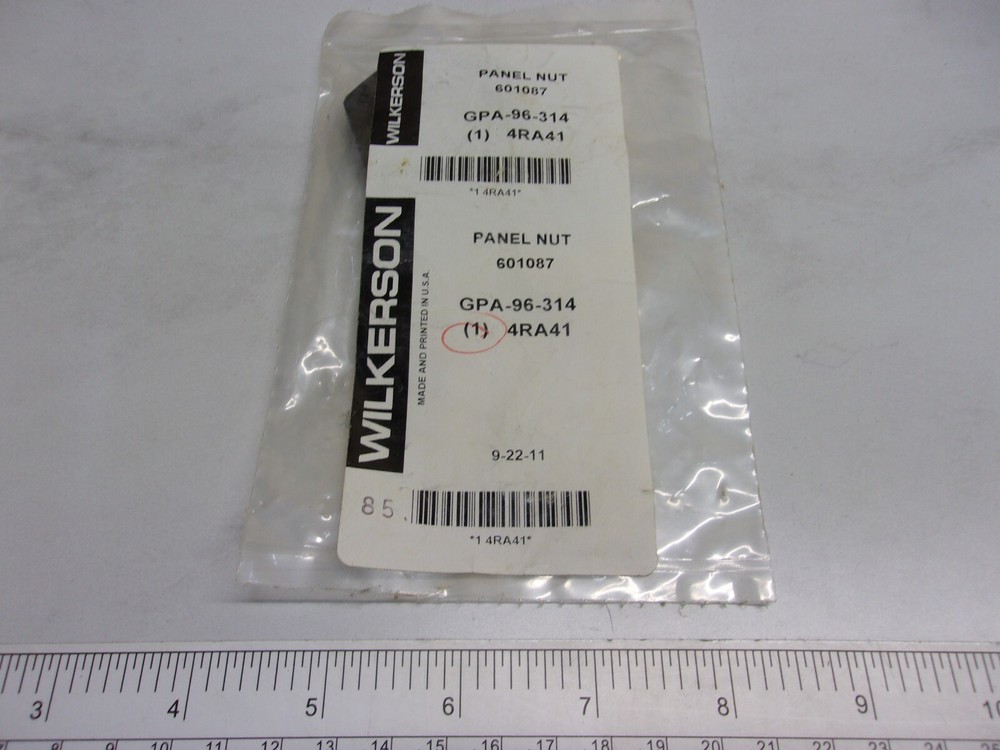 WILKERSON GPA-96-314 PANEL NUT 601087, REGULATOR, 0280A