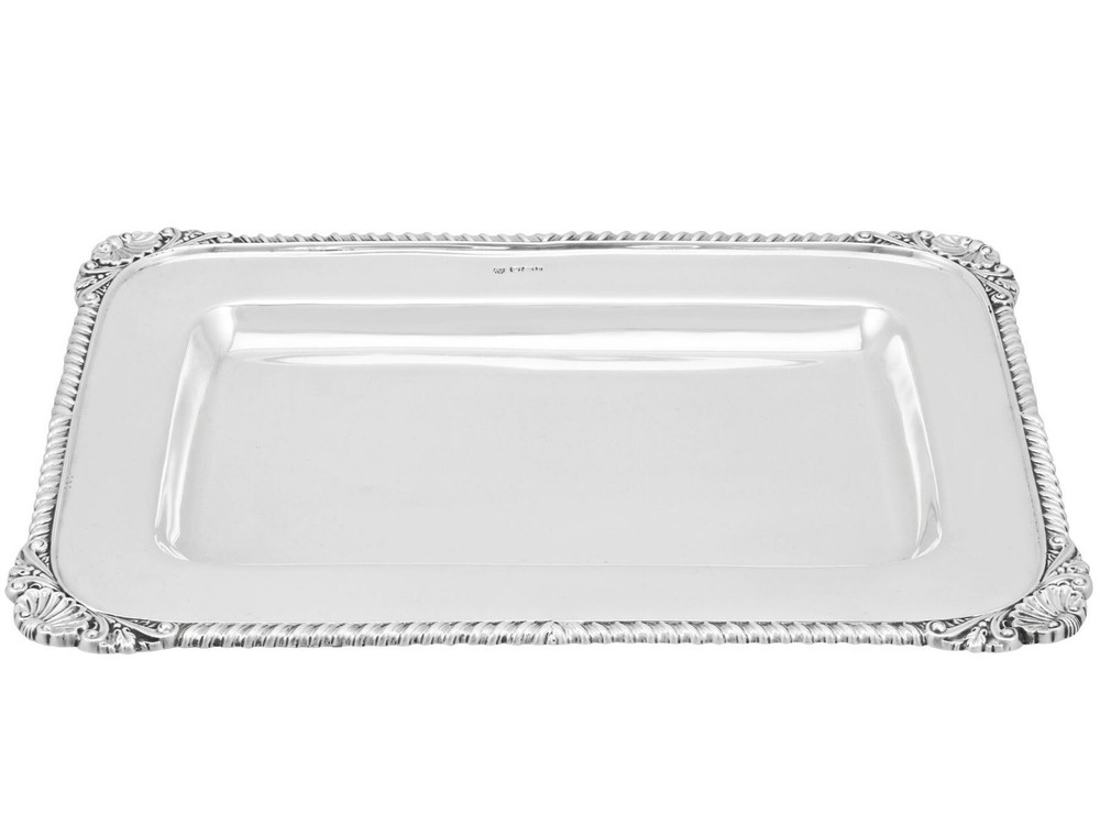 Sterling Silver Drinks Tray - Antique Victorian (1900)