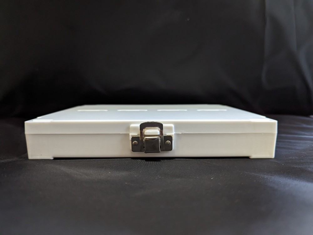 microscope slide storage box, hold 100 slides, white, stackable, cork lining