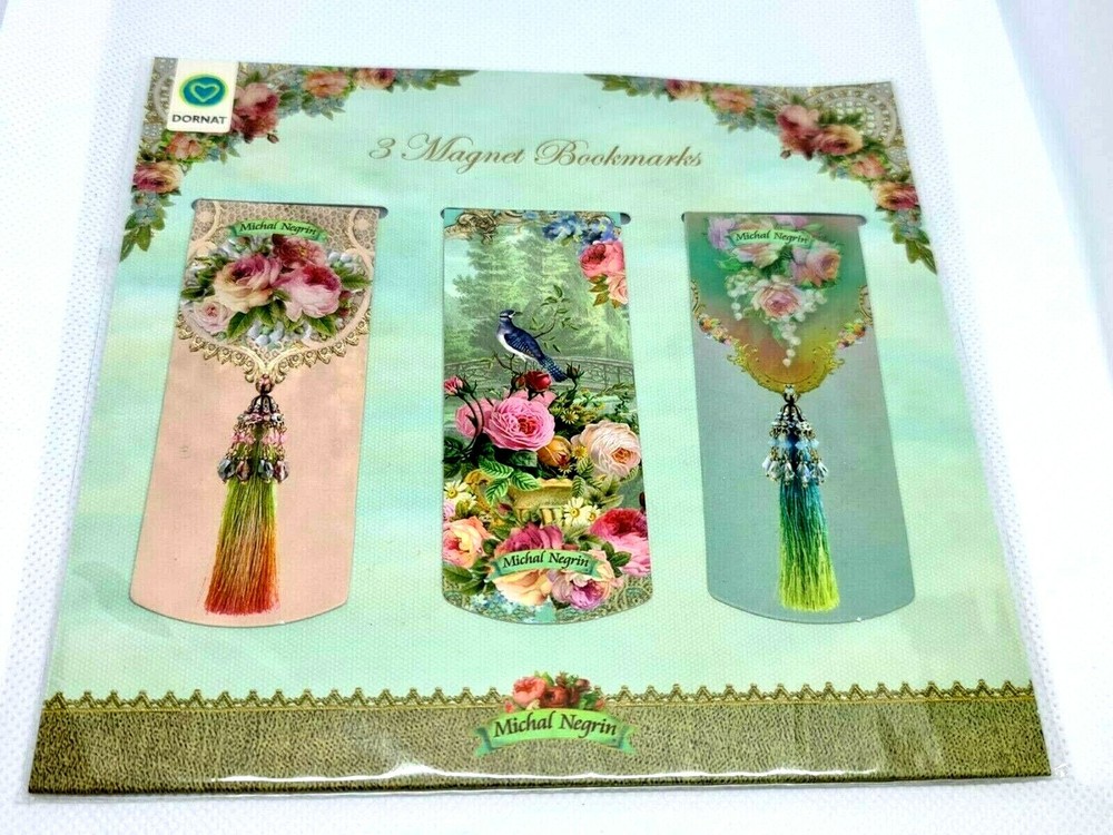 3 Decorative  Bookmarks For Books  By Michal Negrin.