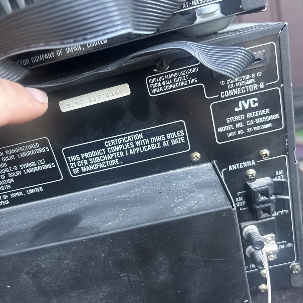 JVC MX-55M Component System CD Changer Cassette Tuner Remote CD NOT WORKING