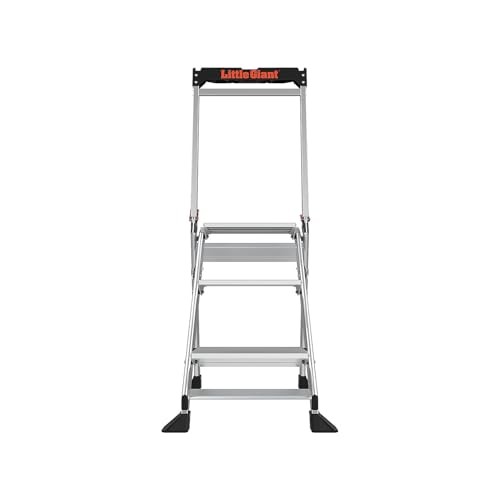 Jumbo Step, Foldable 3-Step Stool, 2.2-Ft with 3 Step Ladders Aluminum