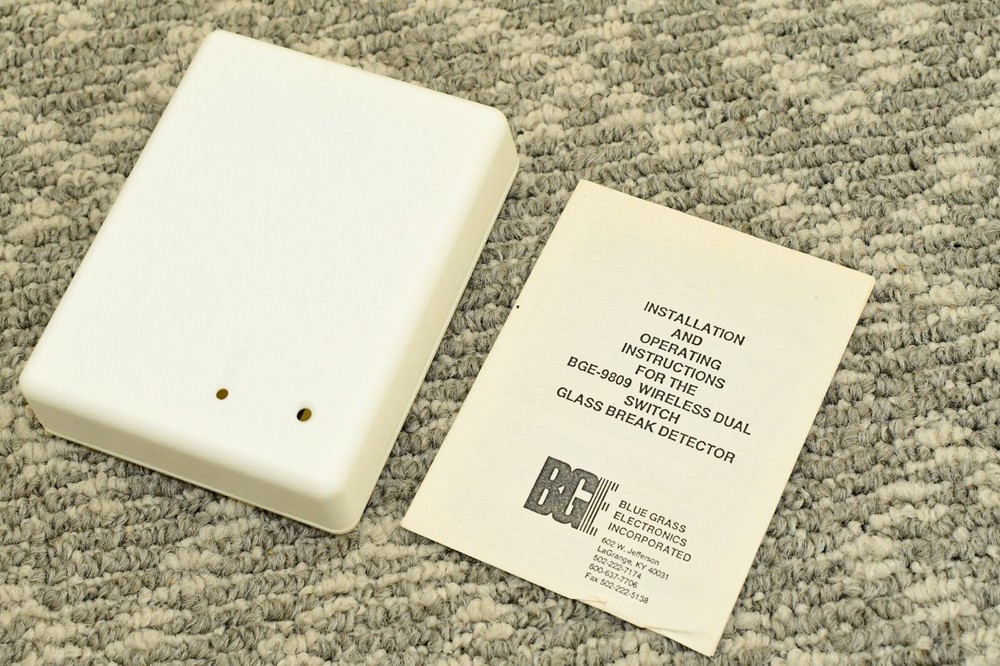 Glass Break Detector Wireless Dual Switch BGE-9809 Blue Grass Electronics