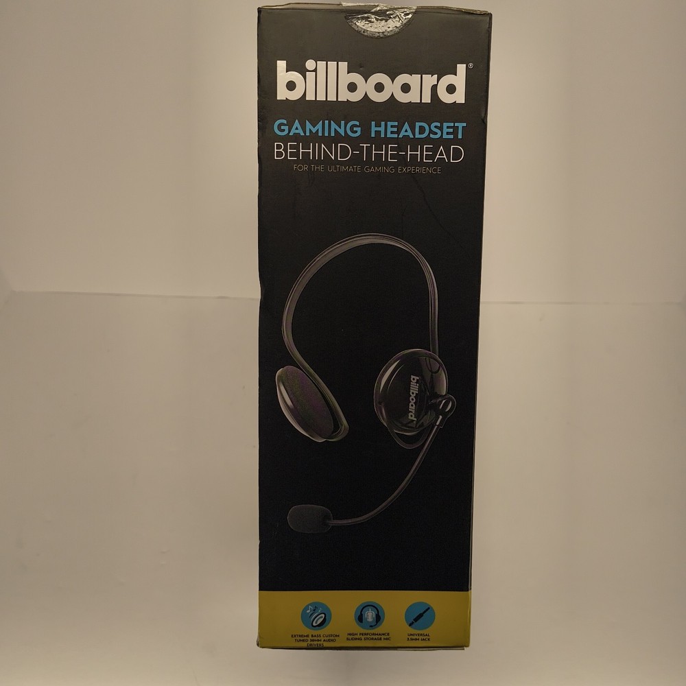 Billboard High Performance Gaming Headset Black Overear Adjustable Switch/PC/PS4