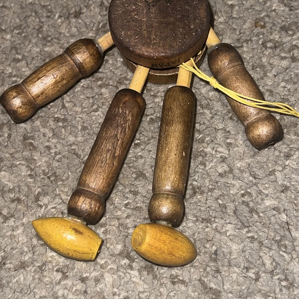 Hand Painted Wood Native American Pull String Jumping Dancing PUPPET ORNAMENT