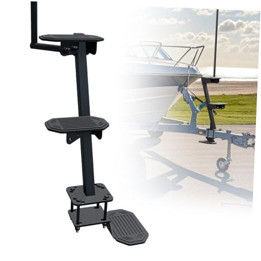 Heavy Duty Boat Trailer Steps, 500lbs Load Capacity 3 Steps Boat Trailer Steps