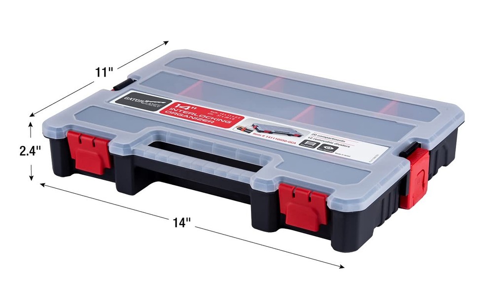 2-Pack Small Parts Organizer Box – Stackable Hardware Storage Organizer Case ...