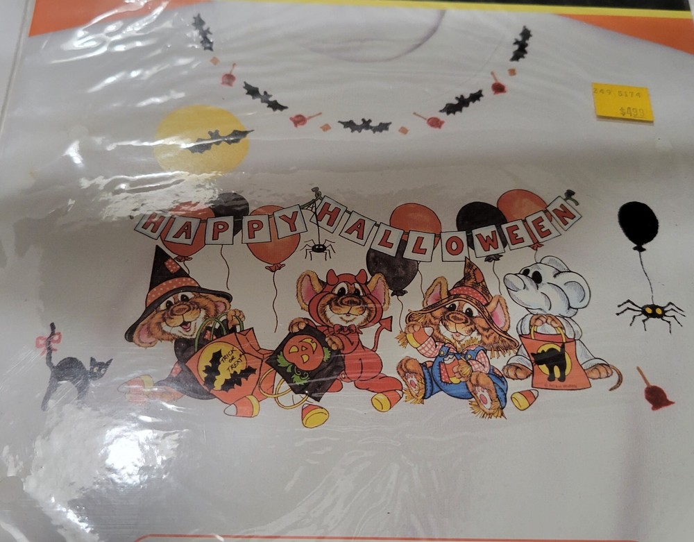 Vintage Halloween Mice Decal Transfer