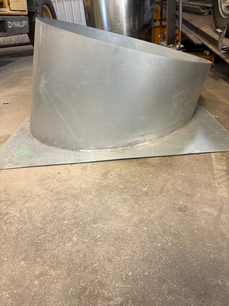 34" galvanized paint booth ductwork