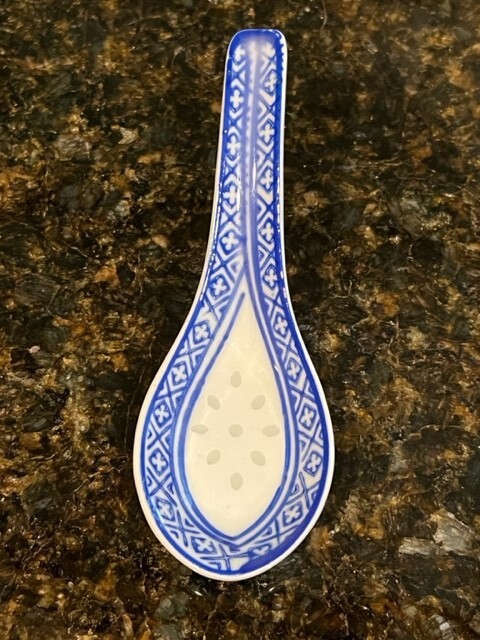 Vintage Blue and White spoon for tea or sugar