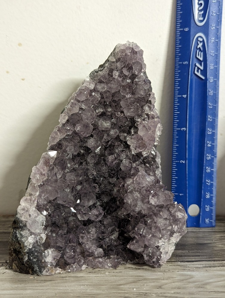 2 Amethyst standing cut base crystals geodes. 5 pounds lbs