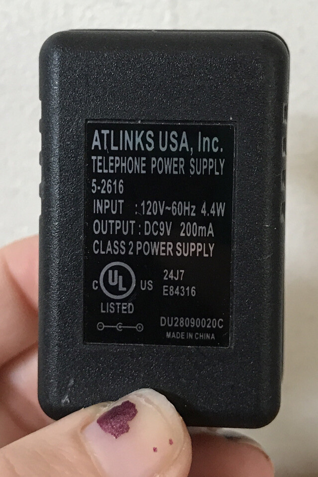 Wireless GE 27938GE6-C Replacement Phone Base Plug + Phone Line ONLY