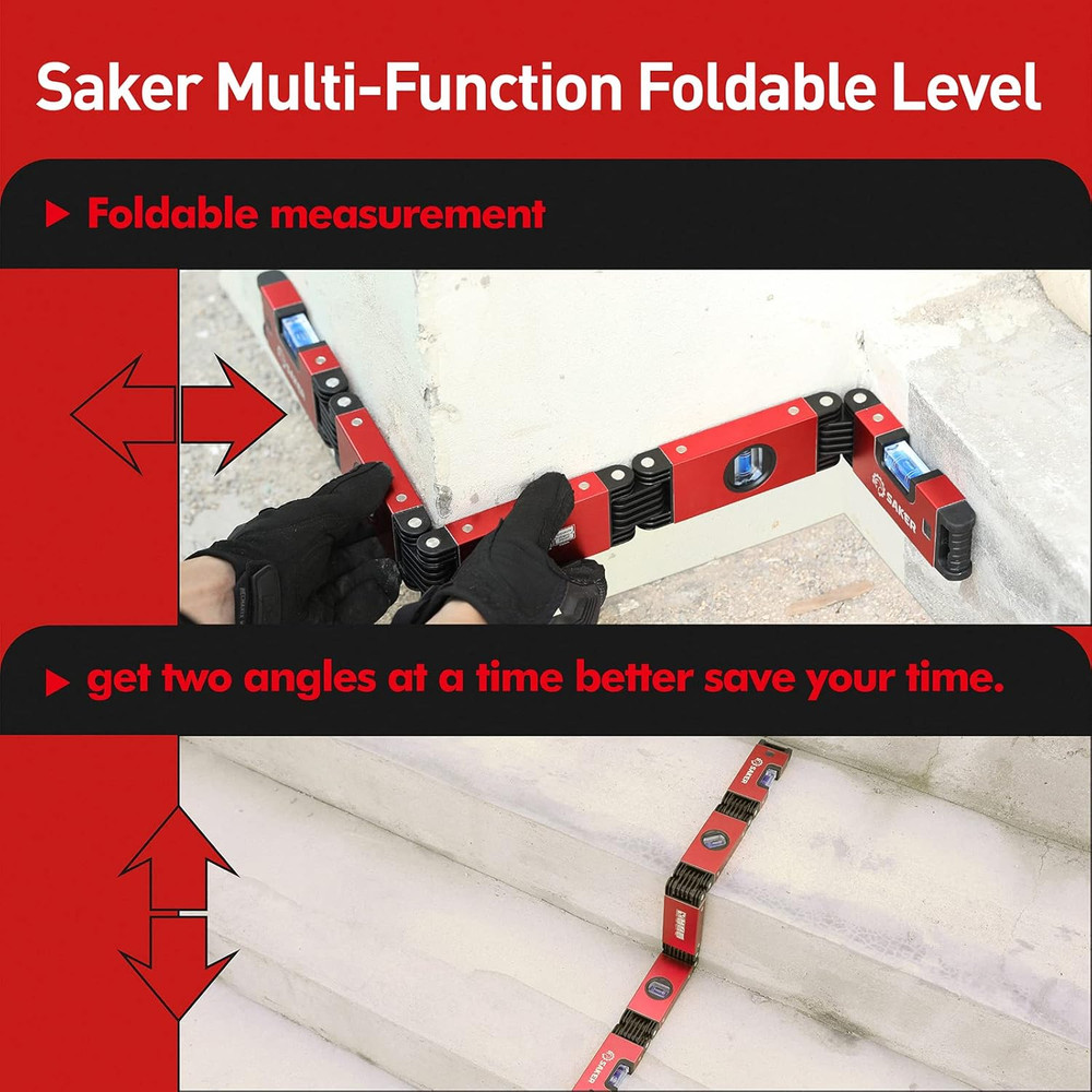 Multi-Function Foldable Level, 28-Inch Level Tool,Father Day Gift for Him Her,Mu