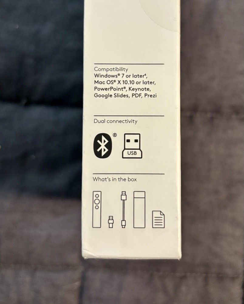 Logitech Spotlight Presentation Remote, Slate Newborn