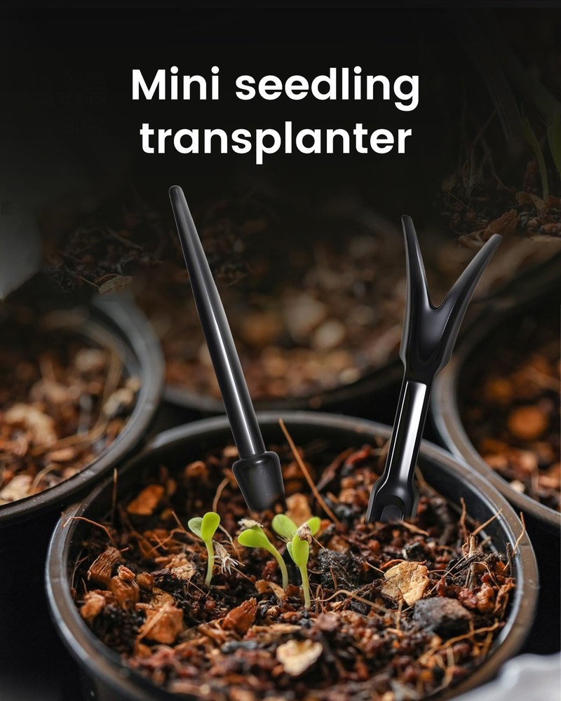 Mini Seed Spreader Set, Planter Tool for Small Seed, Red & Green & Black