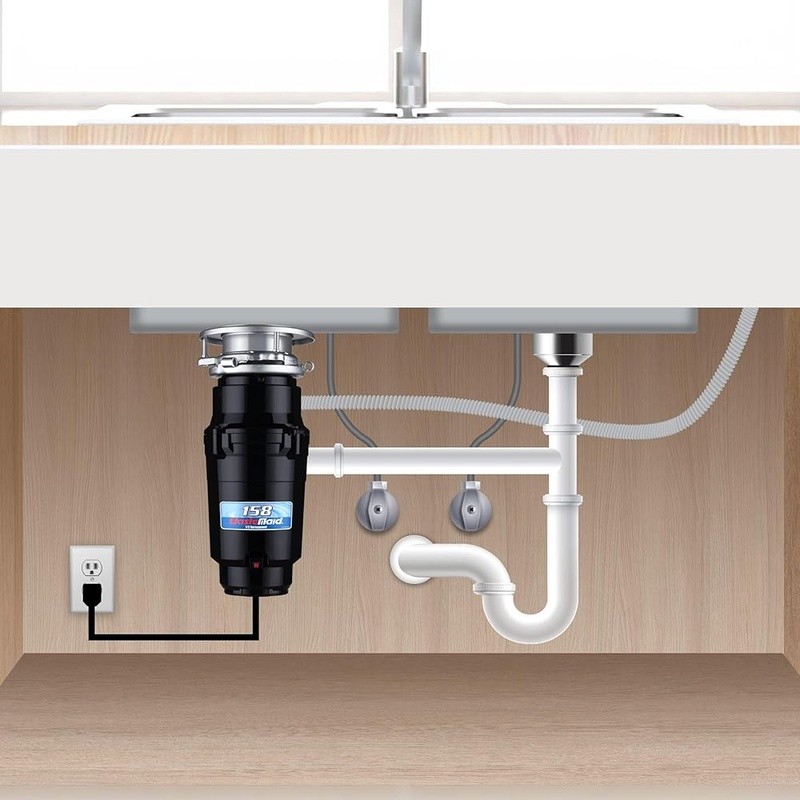 1/2 HP Compact Garbage Disposal Continuous Feed Torque Master Grinding System US