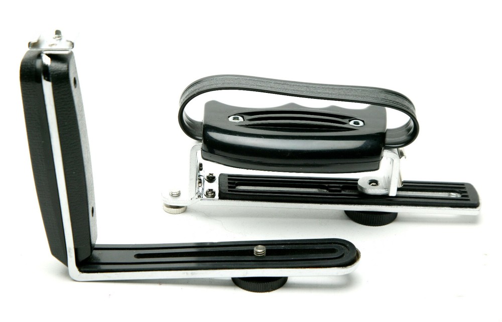 Two Folding & Compact Camera & Flash Brackets For Any Format. Useful. Ex.