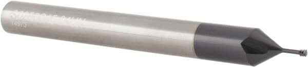 Carmex 1/4-28 Thread, 1/4" Shank Diam, TiAlN Coating, Solid Carbide Straight ...