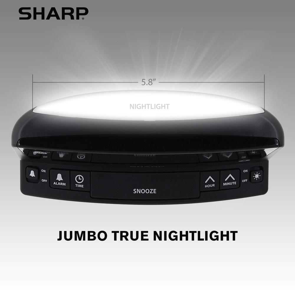 Sharp LED Digital Alarm Clock – Simple Operation - Easy to See Large Numbers,...