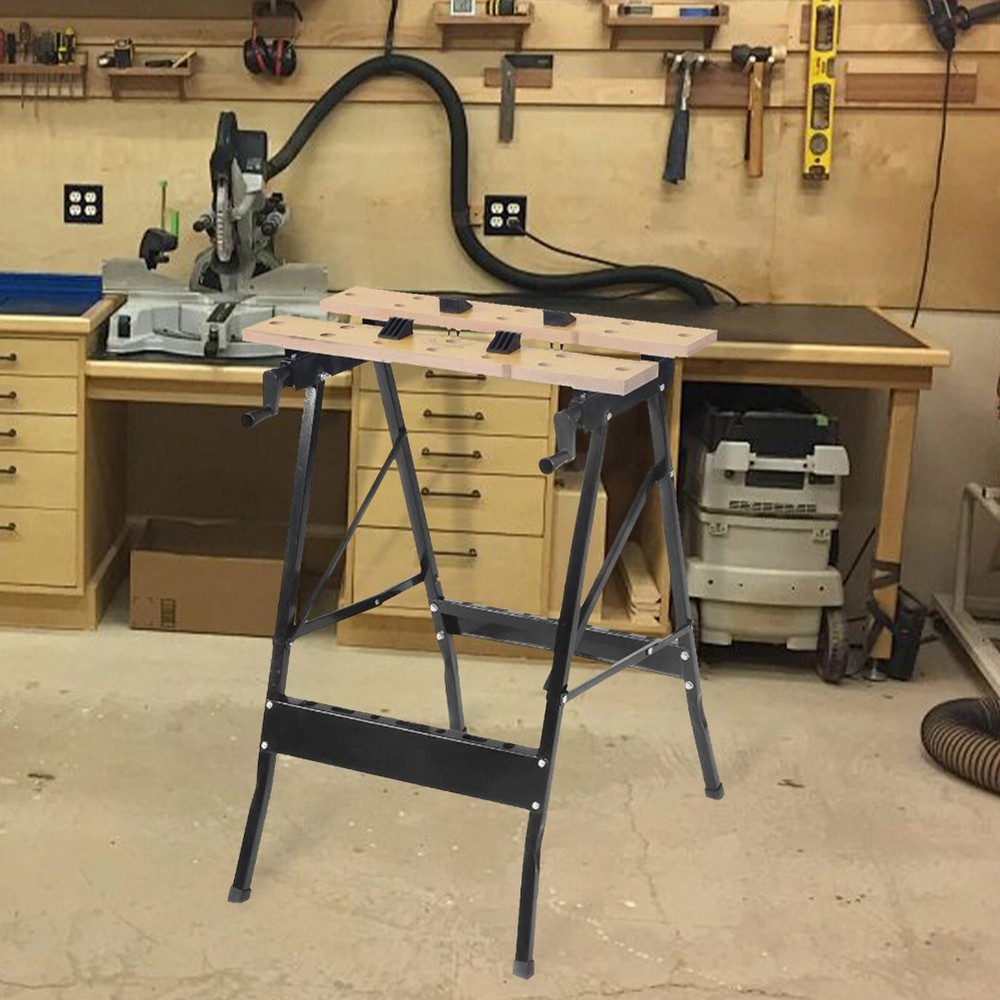 NEW! DIY Folding Multipurpose Foldable Trestle Work Bench Workbench Portable USA