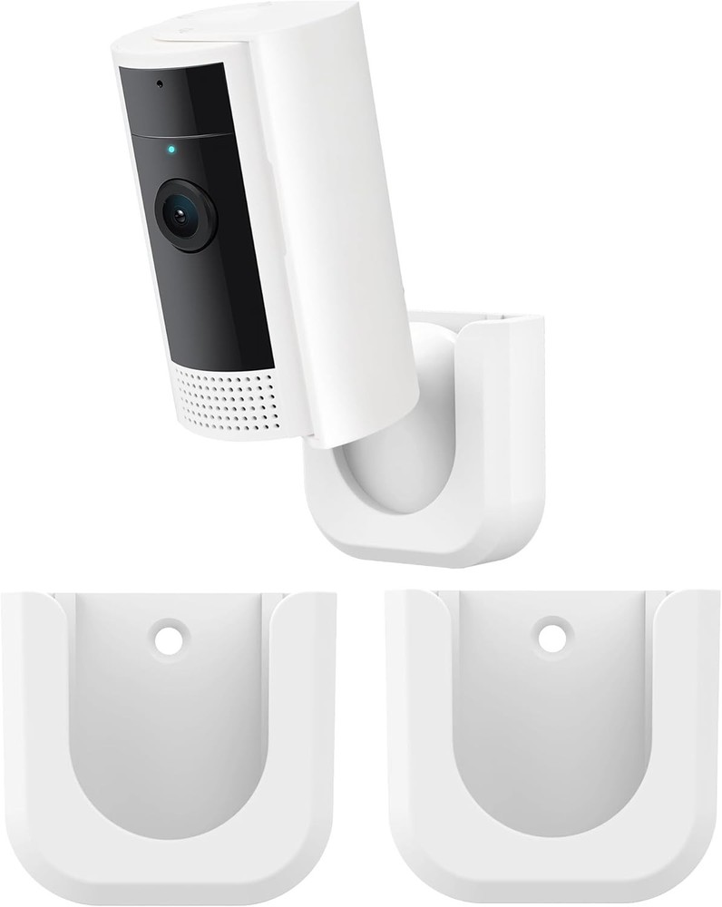 Durable Indoor Camera Mount - 360° Adjustable Wall Bracket, Easy 2 Pack Install