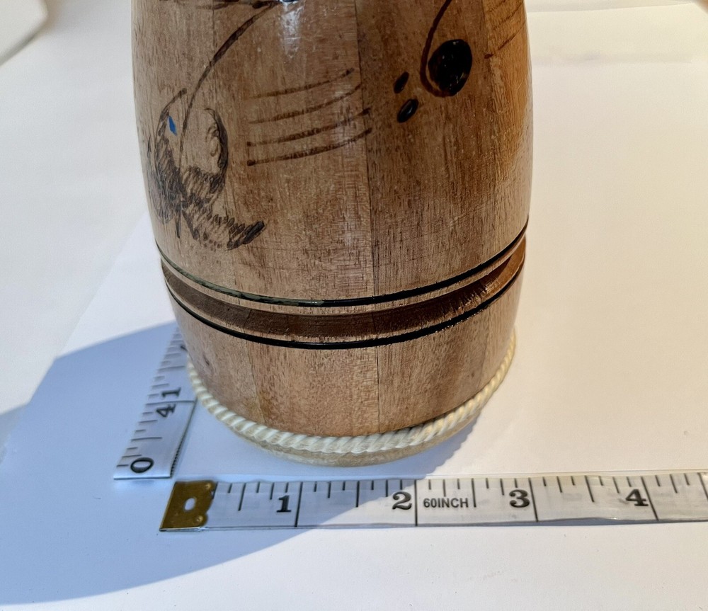 Cuban Mini Style Bongo Hand Painted 5-1/2” tall *Decorative & Functional*