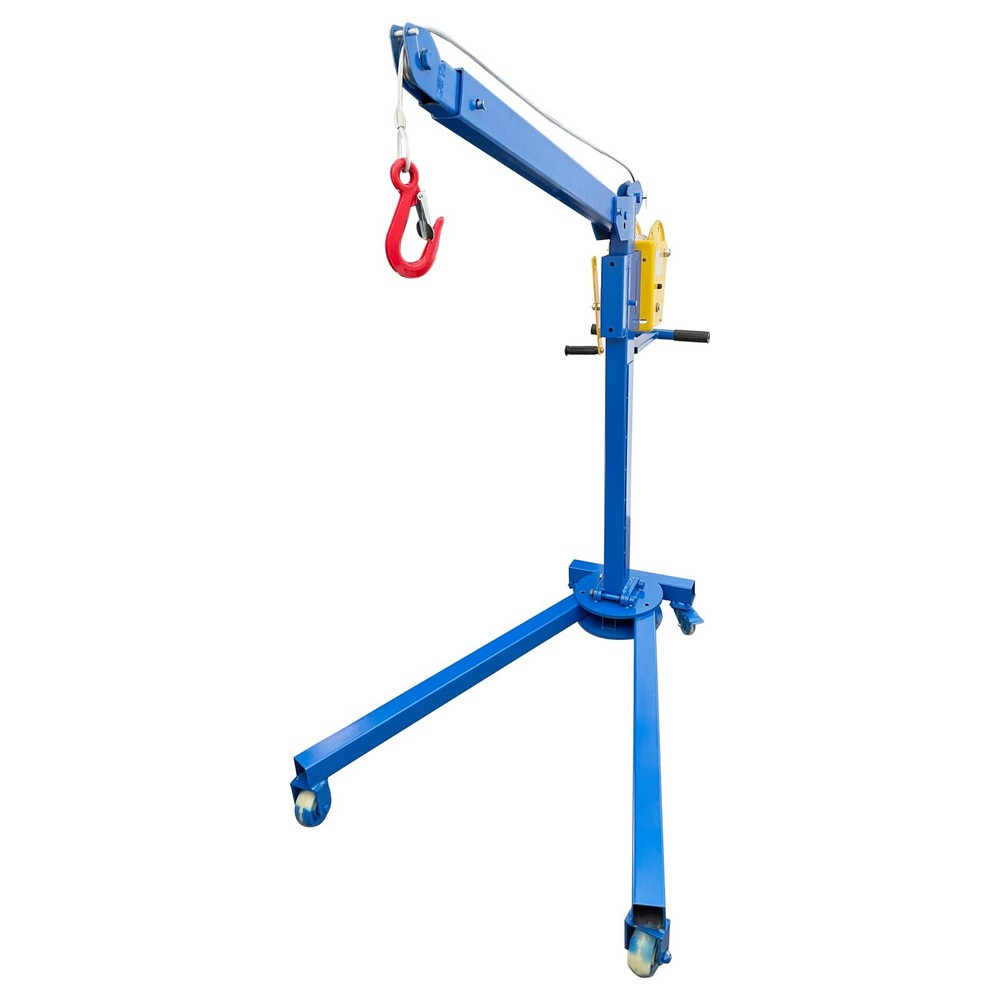 Small Folding Crane Manual Portable Lifting Machine Elevator Max 1100LBS