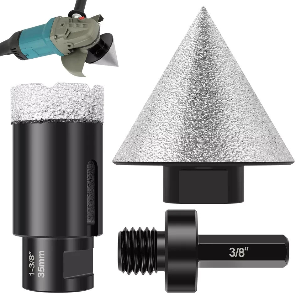 3/8" granite marble demi bullnose core bit chamfer beveling bit blade buffer B10