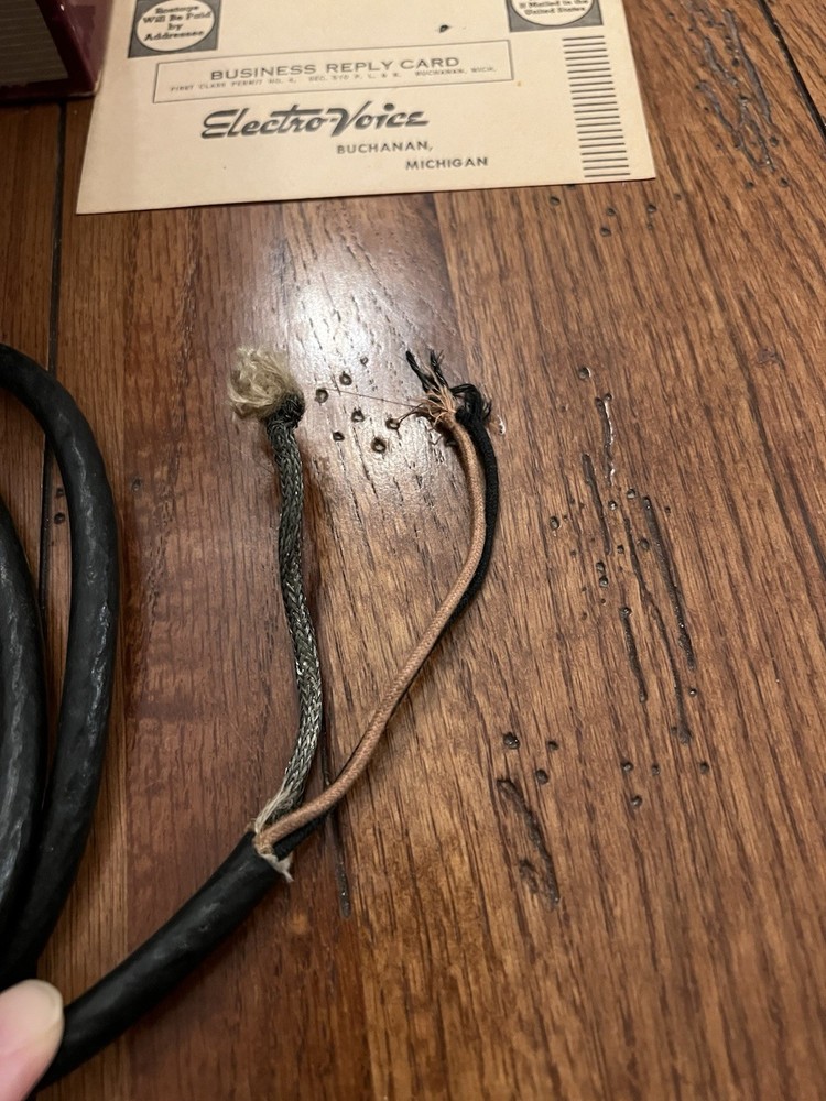 Electro-Voice Vintage Microphone Model 602 Differential Dynamic with Box & Cable