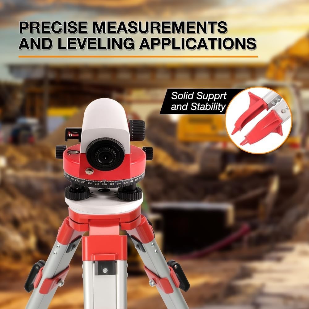 Reliable Aluminum Surveying Tripod with Shoulder Strap