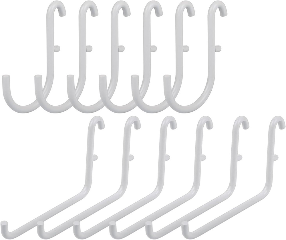 Pegboard Hooks Compatible with IKEA Skadis Pegboard 12 Pack Accessories (Include