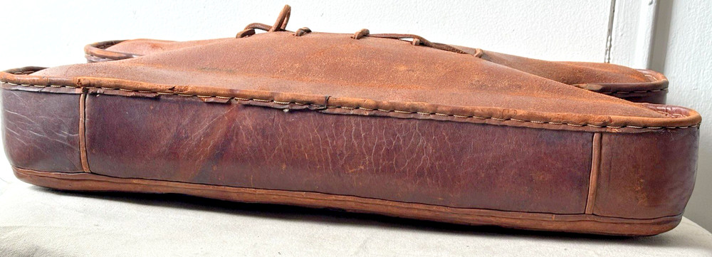 VTG Peruvian Saddle Stool Embossed Leather Replacement Cushion ONLY 11x21" EUC
