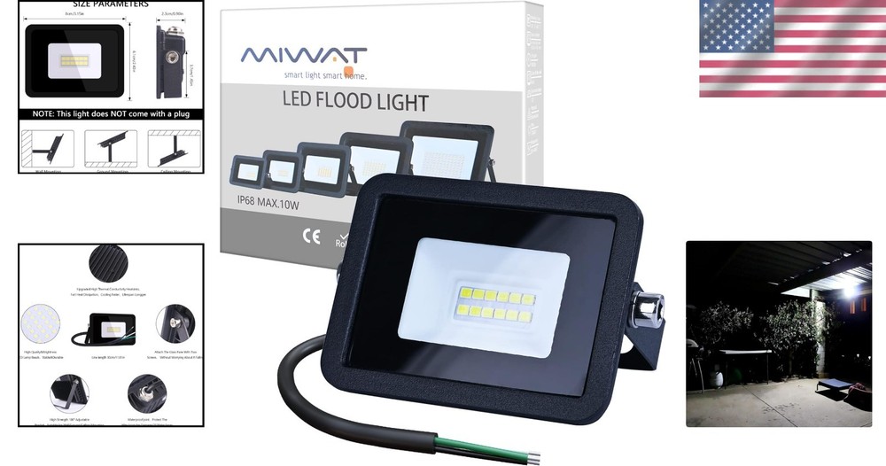 Energy Efficient 10W LED Spotlight with Versatile Mounting & Touch Control