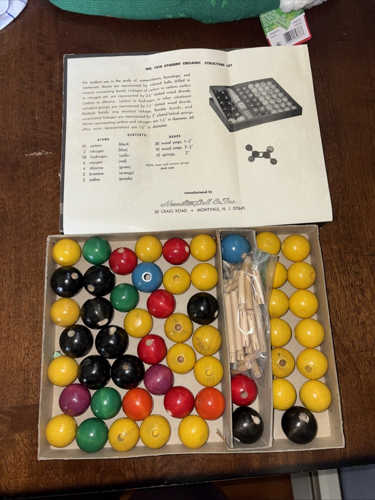 Molecular Model - Hamilton Bell - #1210 - Vintage 50’s 60’s – Space Age Science