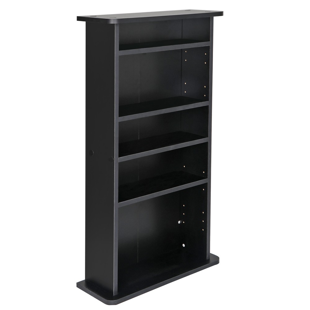 CD Media Storage Cabinet DVD Book Shelf Adjustable 5 Layers Customized Display