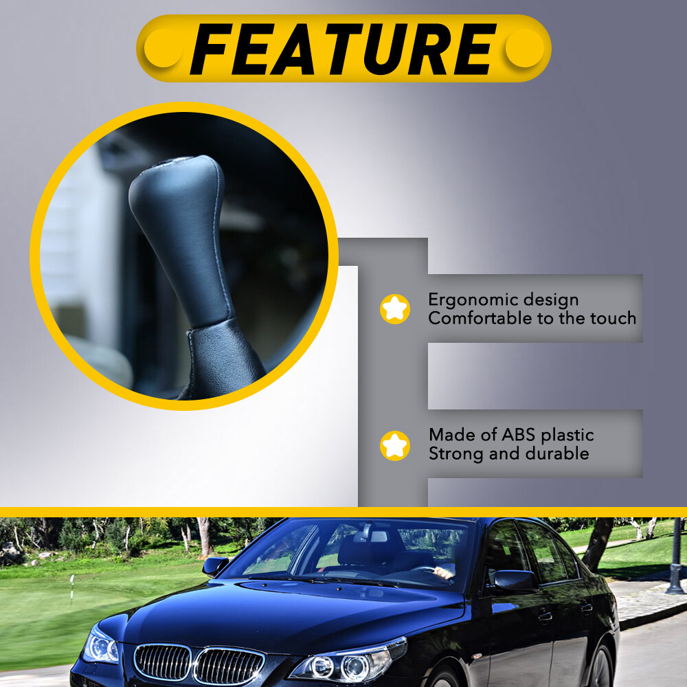 5 Speed BMW illuminated Leather Black Shift Knob for M3 E30 E36 E46 AUXITO