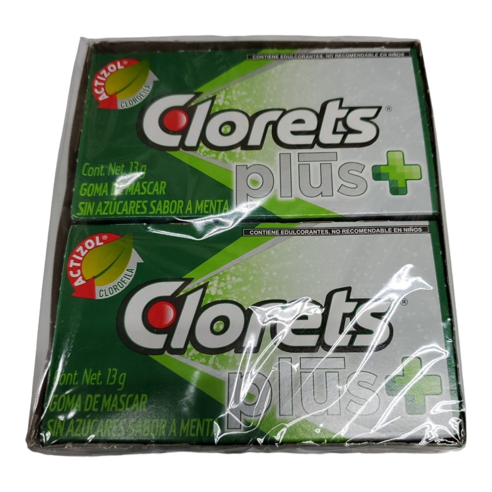 Clorets Plus No Sugar 12x12 Mint Flavor