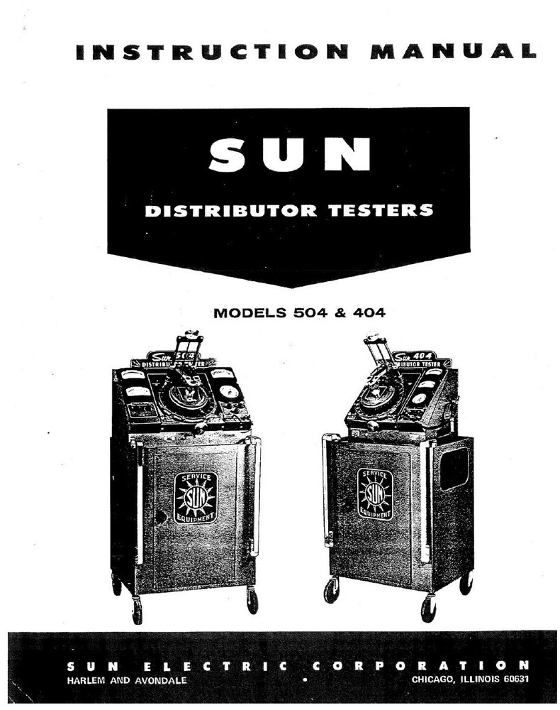 SUN Distributor Tester Instruction Manual Model 404 504 Syncrograph Sun Scope
