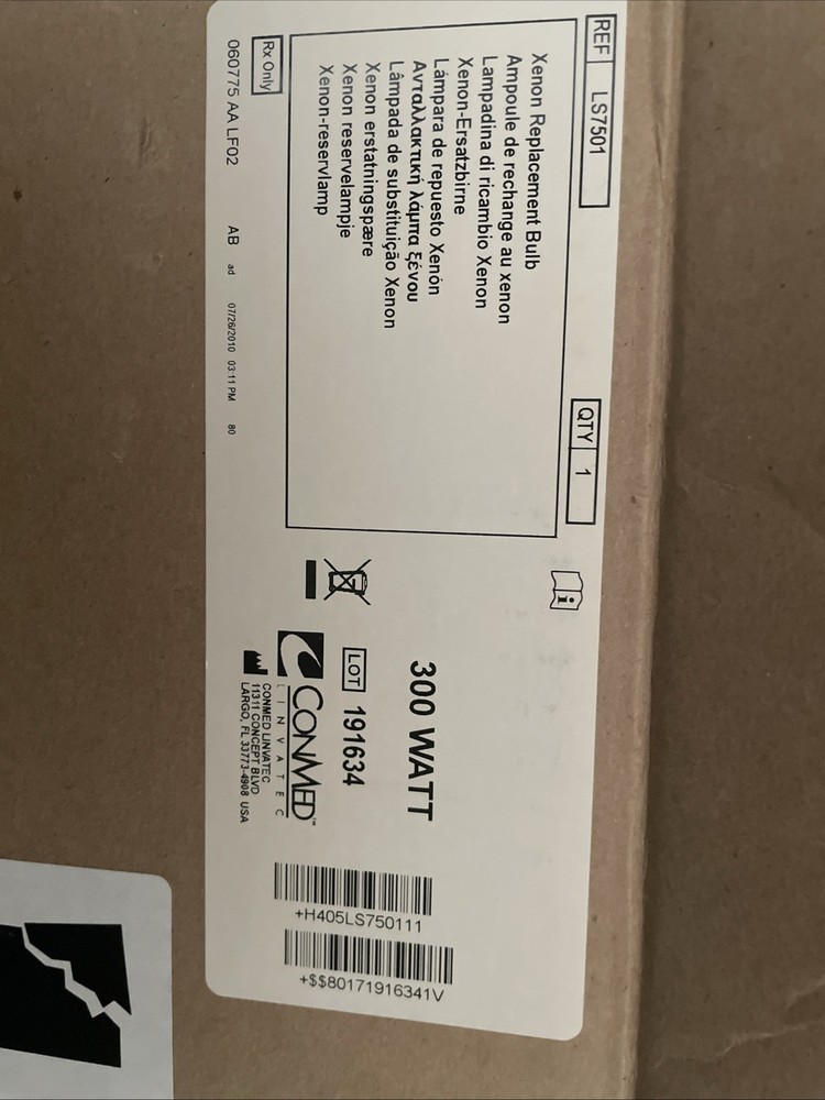 Replacement Bulb for CONMED LS7501 300W 17V