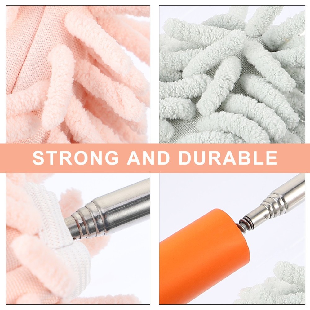 2 Pcs Multi-functional Reusable Dust Brush Duster Extendable Broom