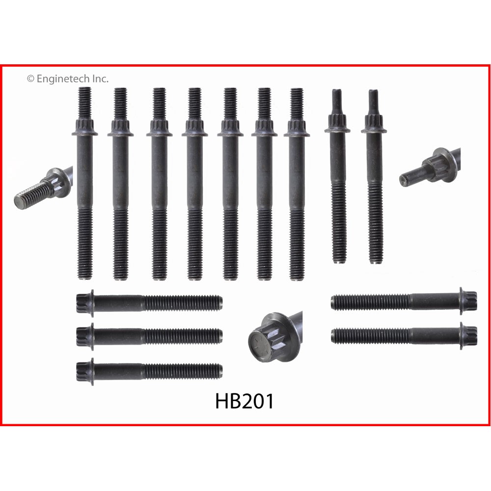 Enginetech Engine Cylinder Head Bolt Set HB201;