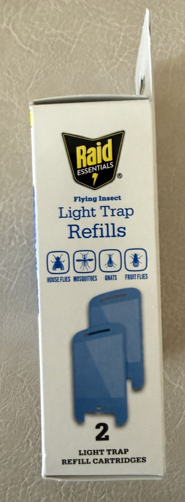 Raid Essentials Flying Insect Light Trap Refill, 2-Pack, New