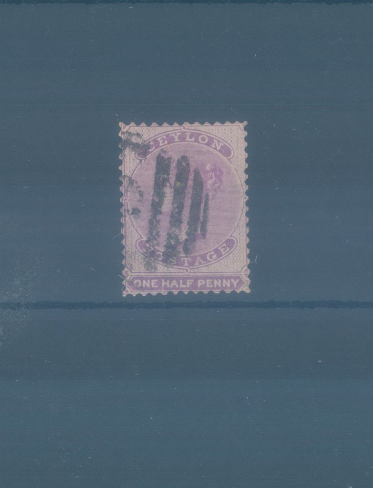 CEYLON 1862 hal penny used - no watermark