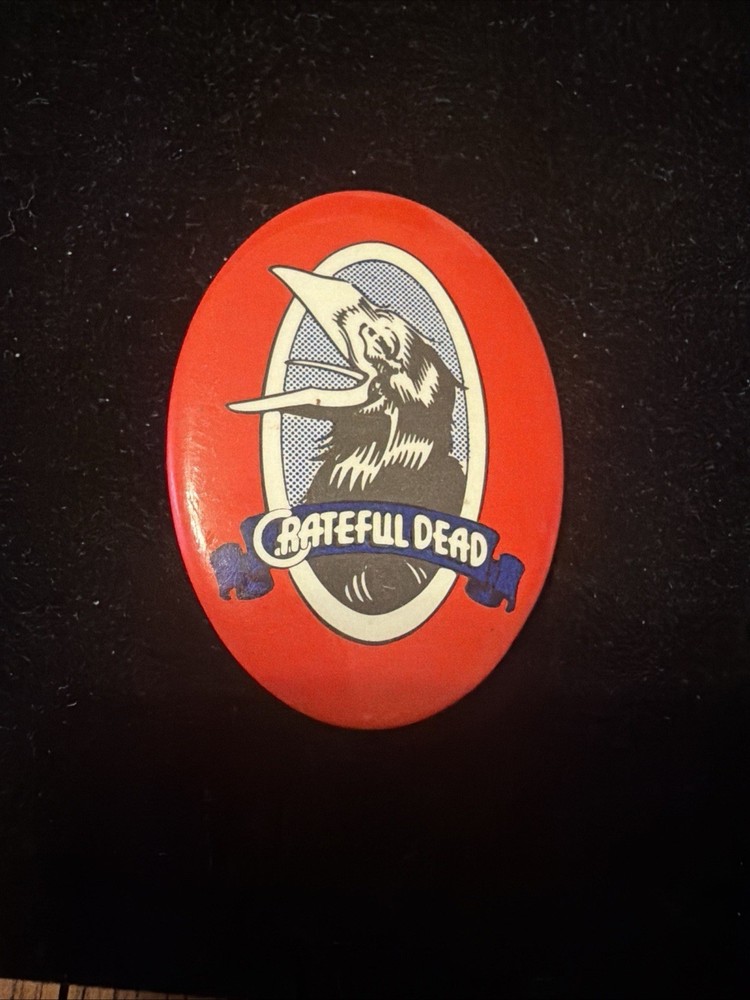 Grateful Dead Oval Pinback Button Original