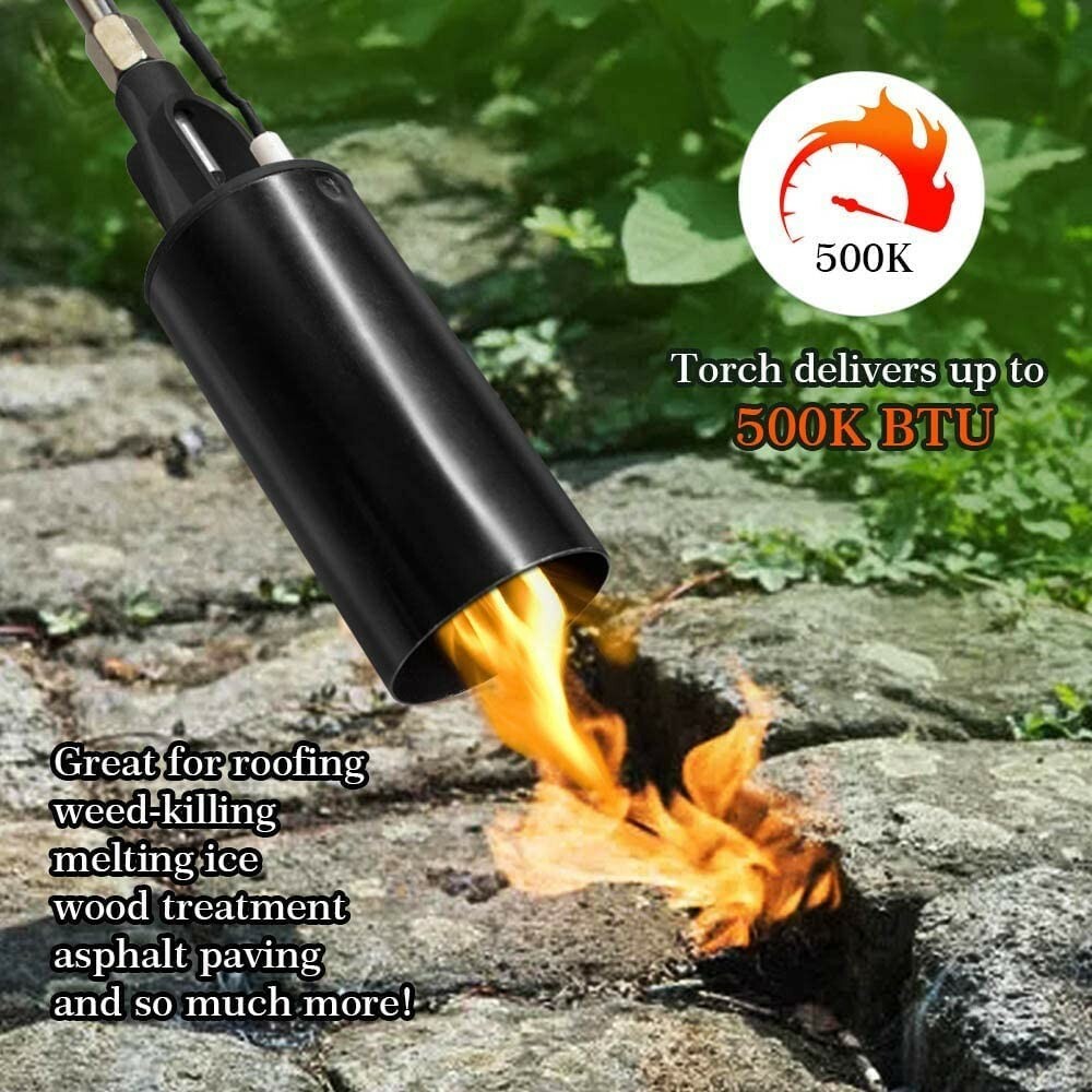 TOAUTO Propane Torch Weed Burner Torch Double Switch with Push Button Igniter