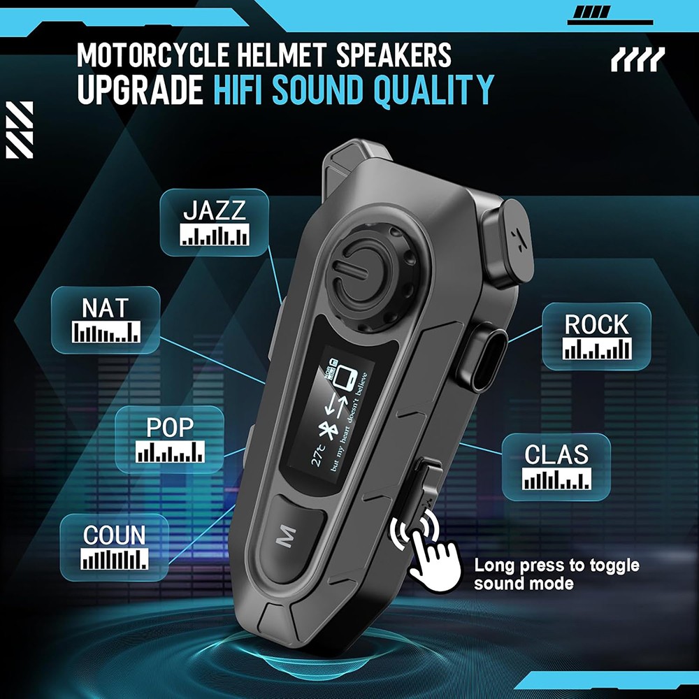 Bluetooth Headphone Motorcycle Helmet Intercom Headset Interphone Handfree Call