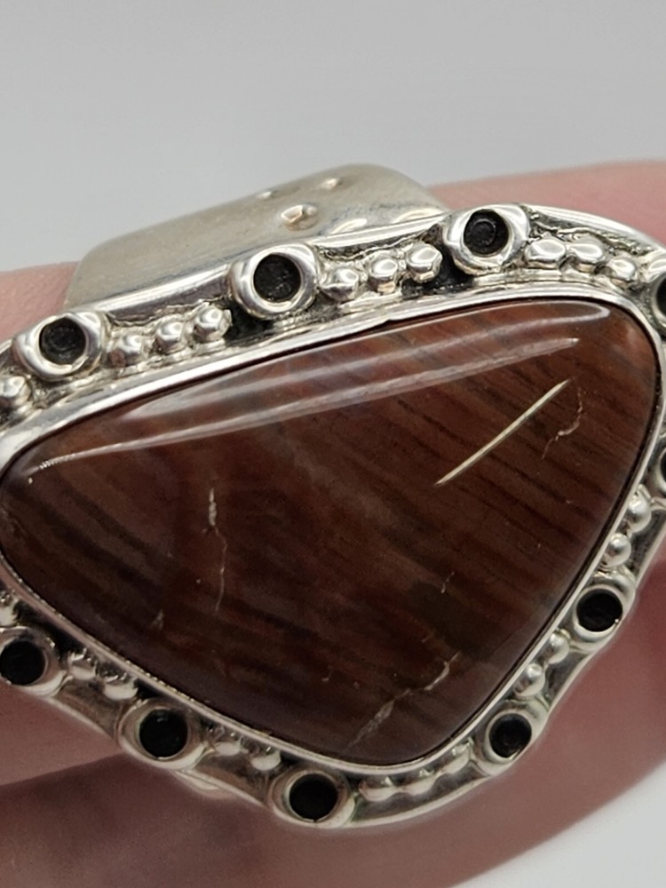 Jay King DTR Sterling Silver Natural Stone Ring Size 10